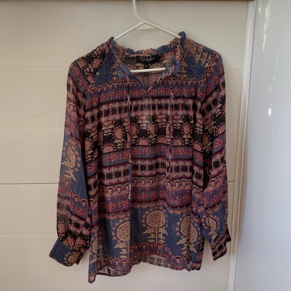 NWT Anthropologie RD + Koko Sheer Blouse